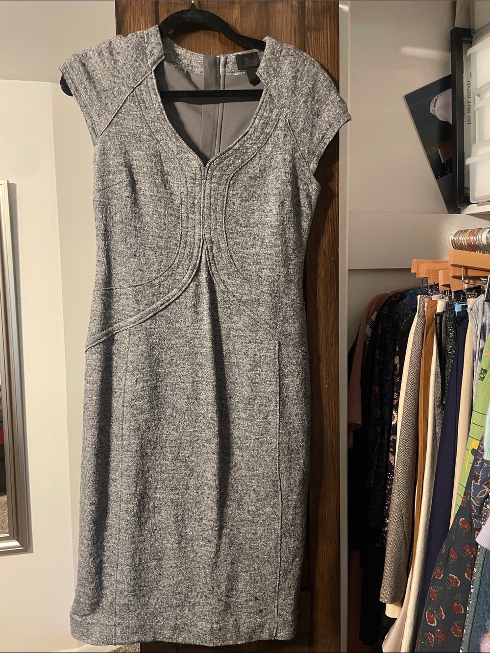 Banana Republic Heritage Gray Wool Dress Size 4